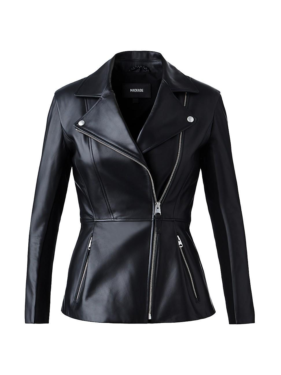 Womens Day Leather Jacket Product Image