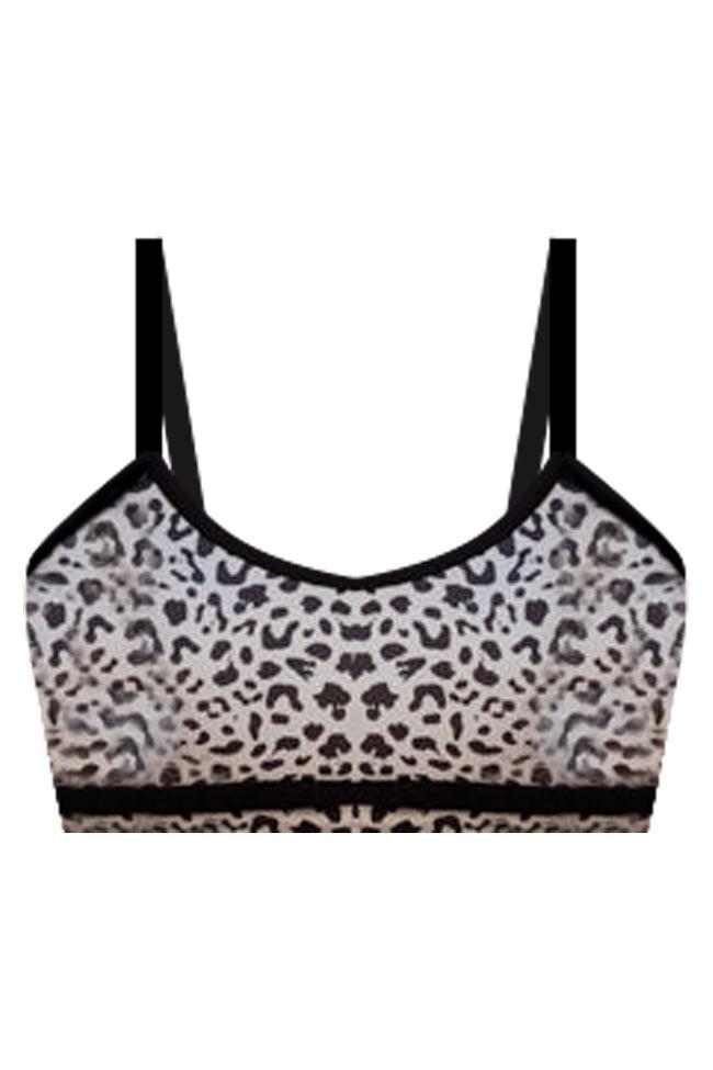 Meant For You Black Leopard Bikini Top FINAL SALE Product Image