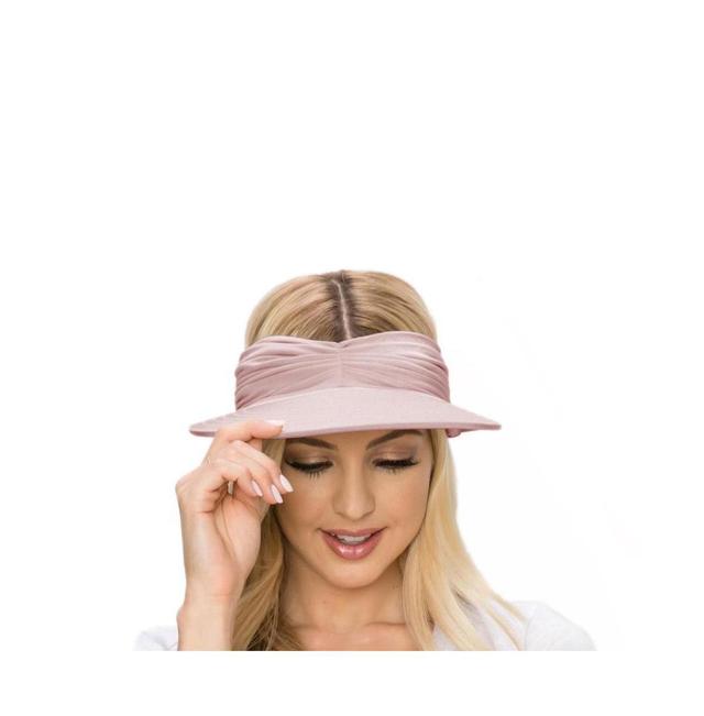 Haute Edition Womens Ruched Stretchy Headband Sun Visor Hat Product Image