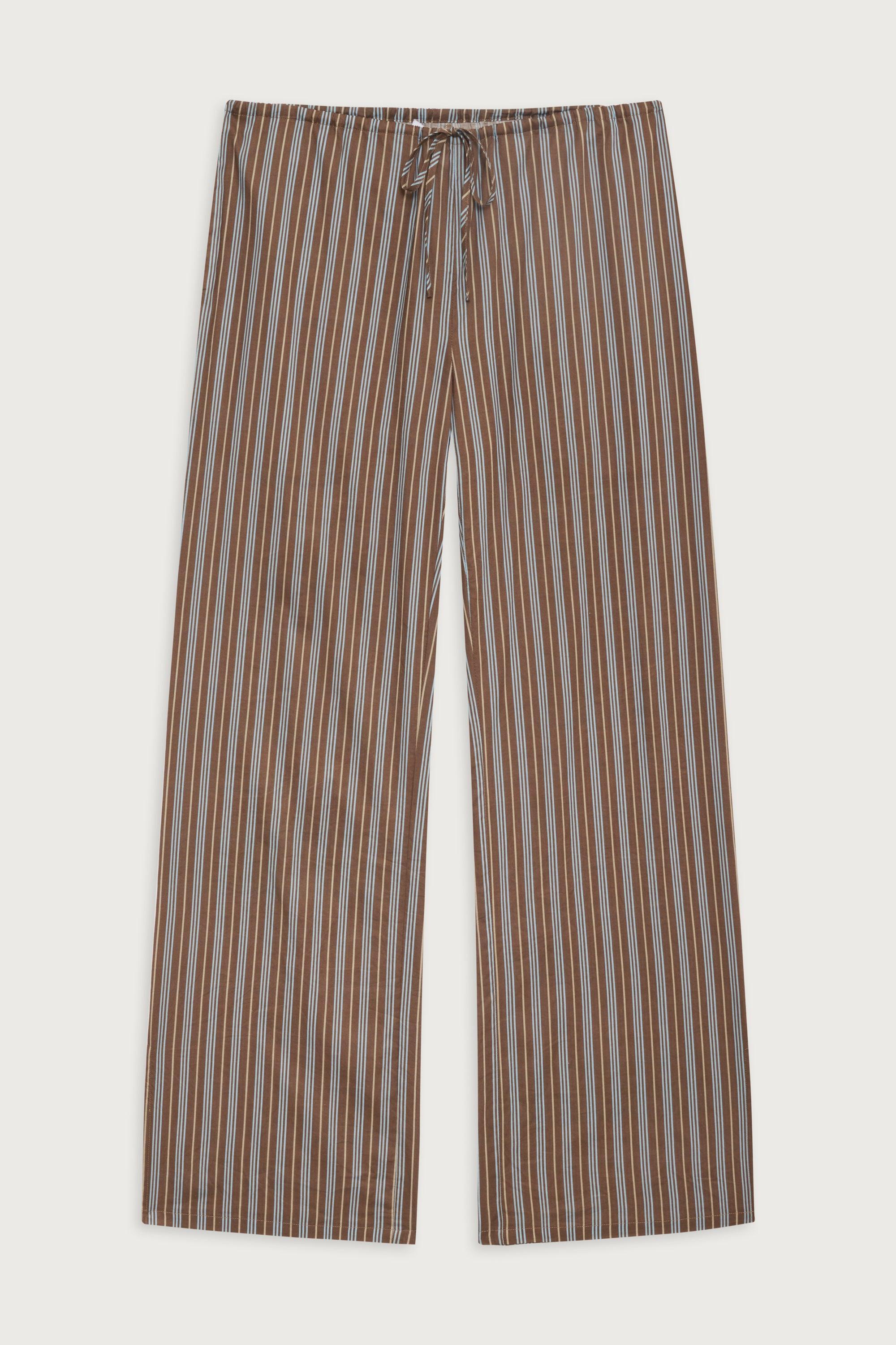 Daisy Striped Low Rise Pant - Ocean Stone Product Image