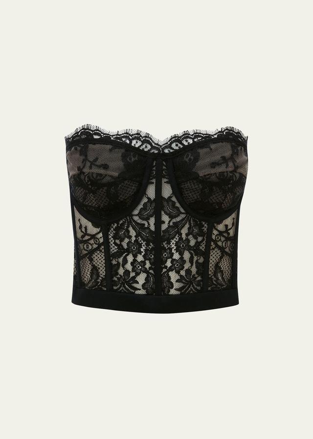 Alexander McQueen Semisheer Strapless Corset Top Product Image