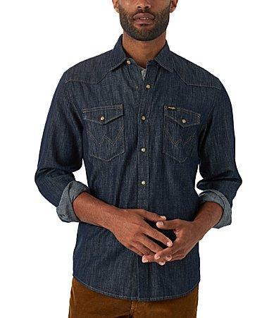 Wrangler Regular Fit Western Denim Shirt Product Image