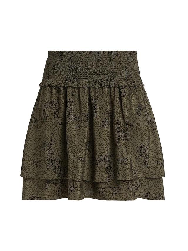 Womens Addison Printed Smocked Miniskirt Product Image