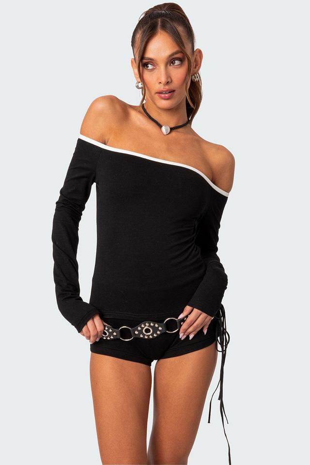 Captain Contrast Off Shoulder Top Product Image