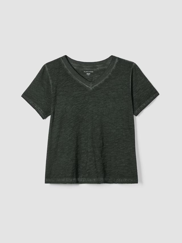 EILEEN FISHER Organic Cotton Hazy Slub V-Neck Teefemale Product Image