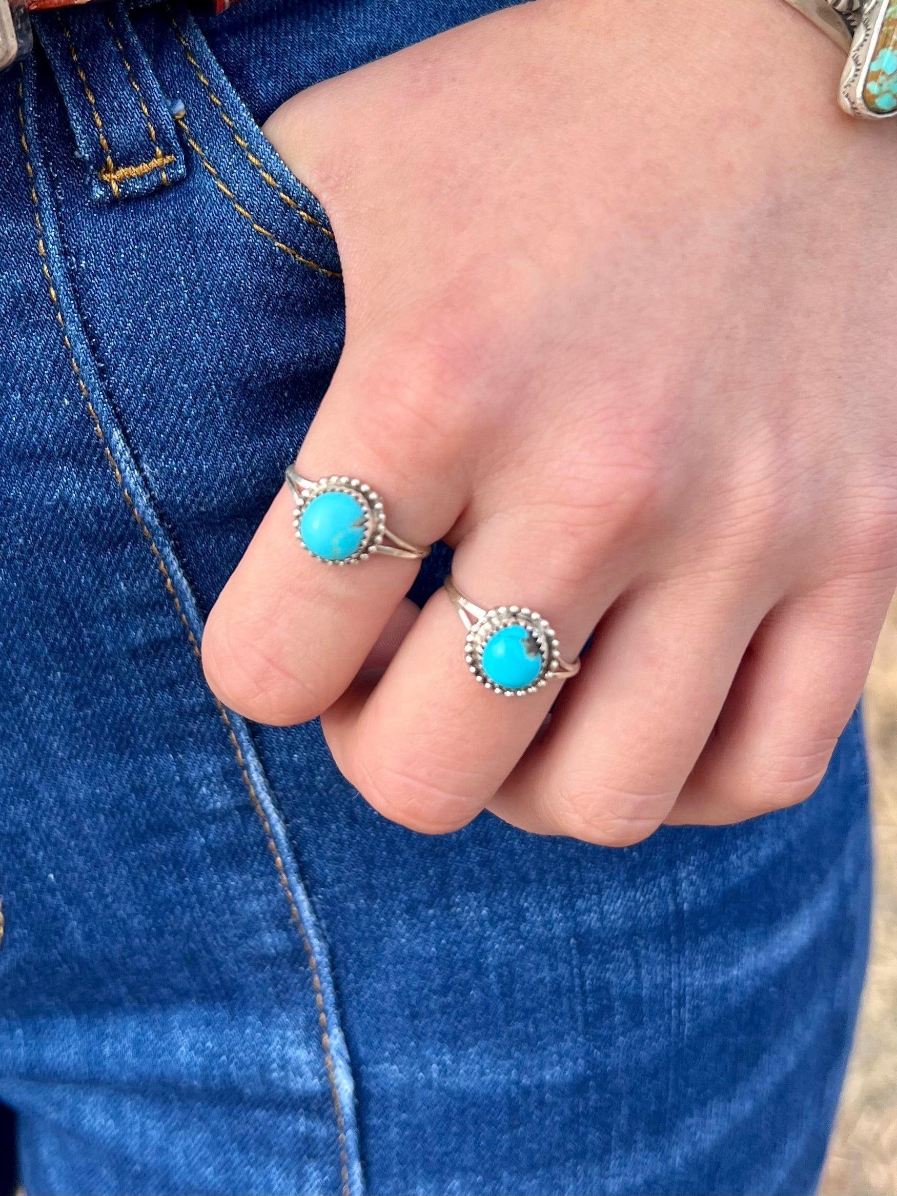 Simple Turquoise Stone Ring Product Image