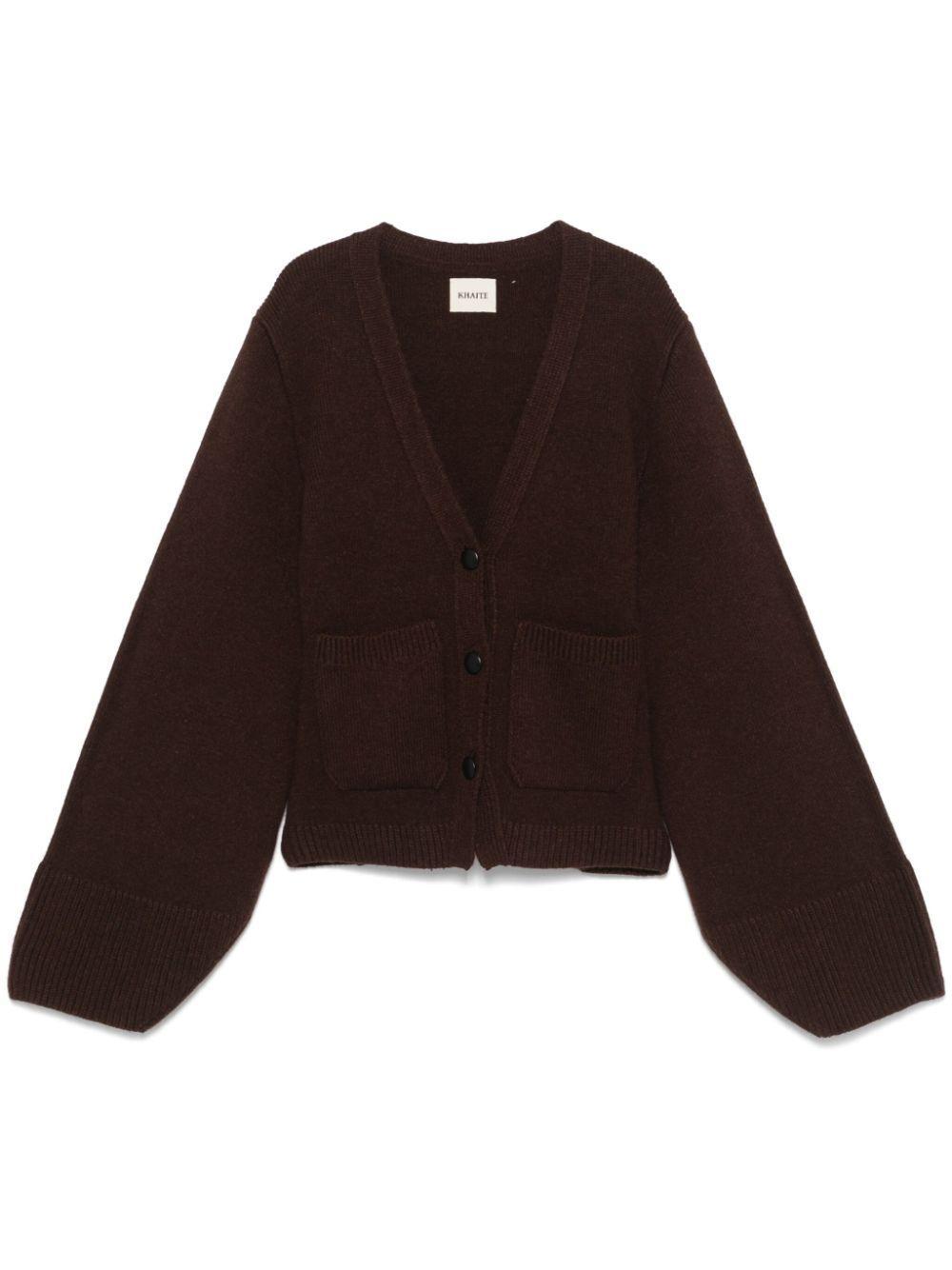 KHAITE Scarlet Cardigan In Brown Product Image