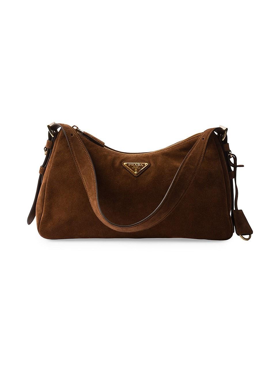 Womens Aime Medium Suede Shoulder Bag Product Image