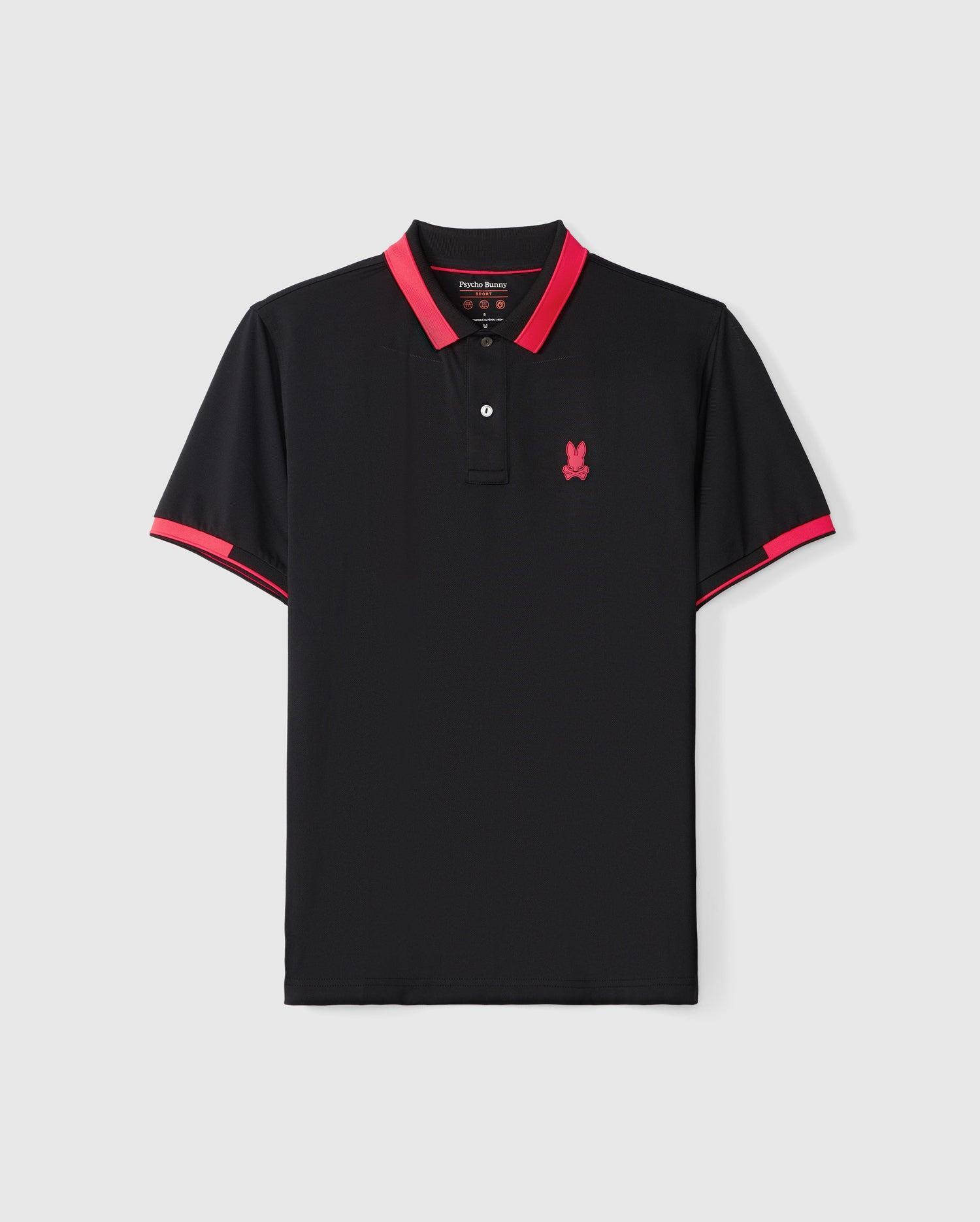 Psycho Bunny Men's Bellevue Sport Polo Shirt 001 BLACK Product Image