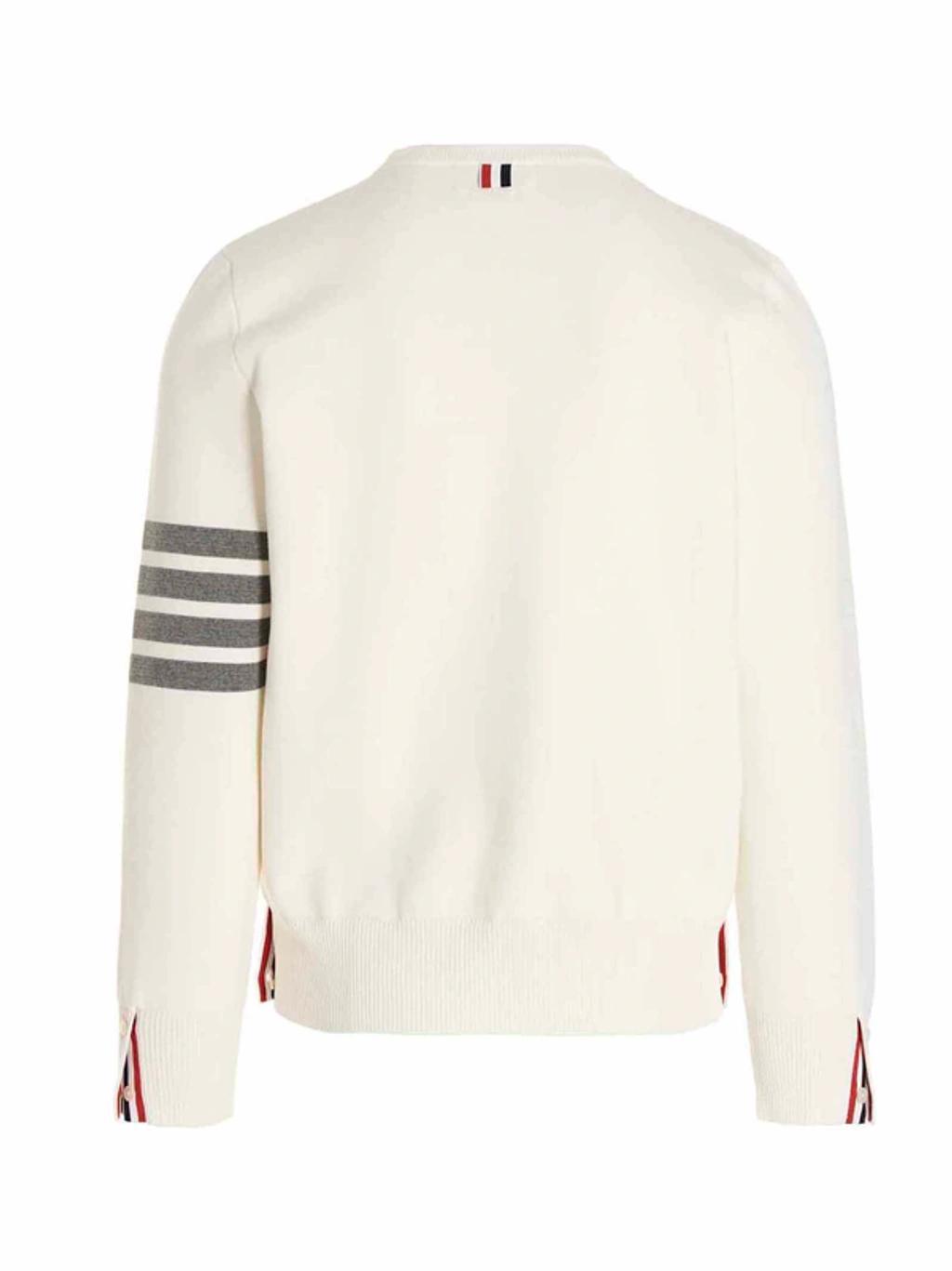 4 Bar Sweater, Cardigans White Product Image