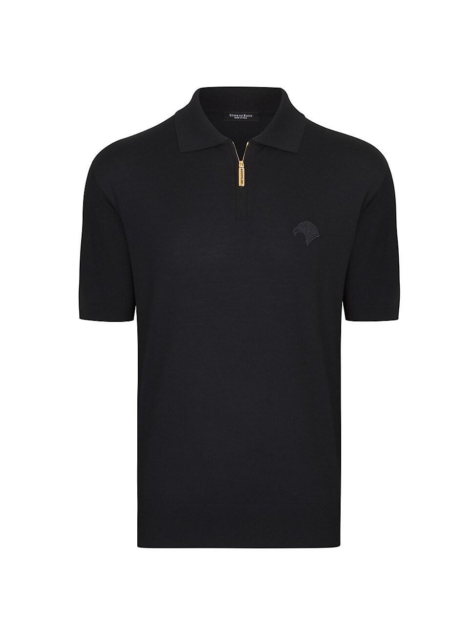 Mens Zip Polo Shirt Product Image