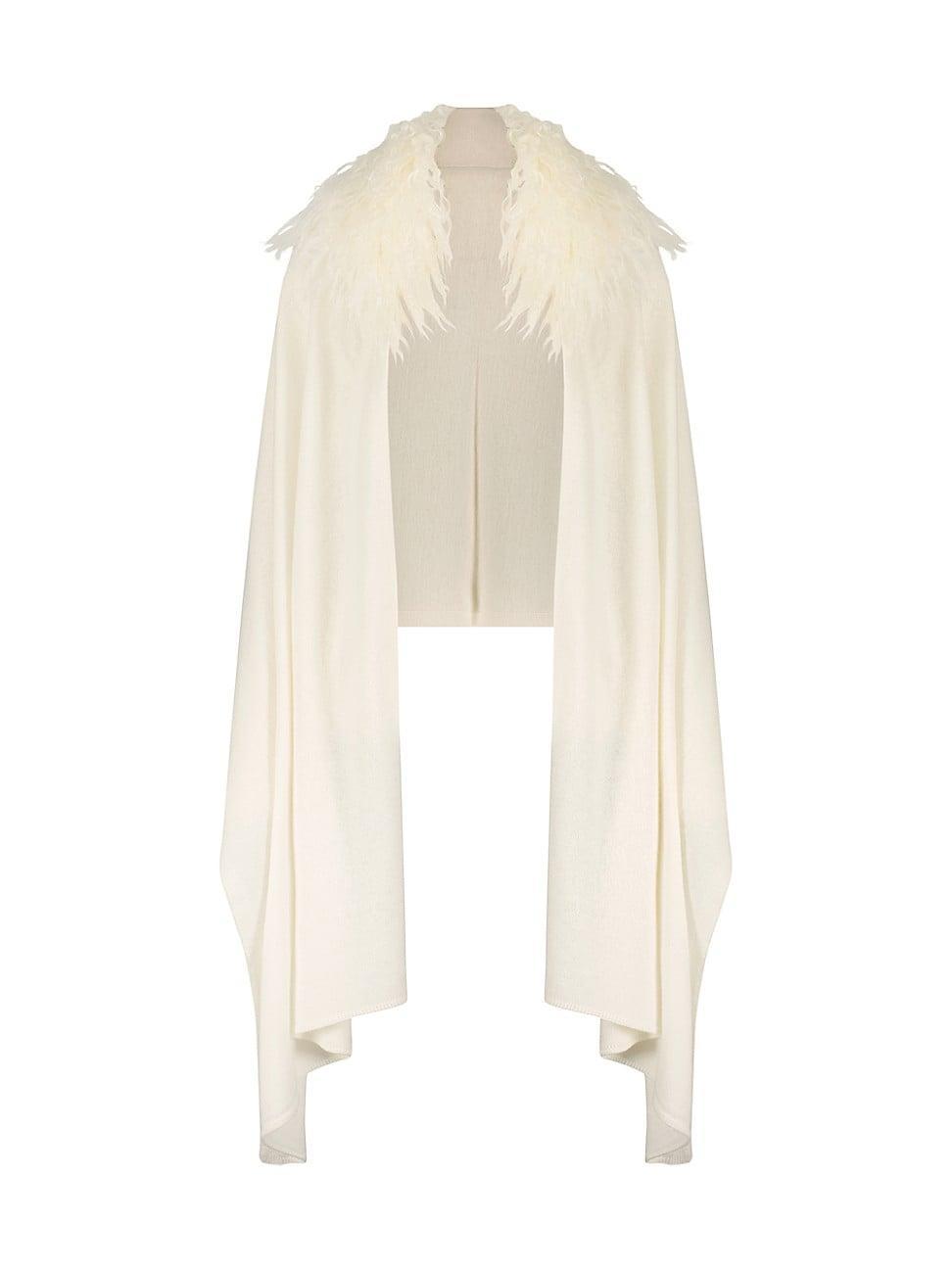 Womens Stole with Select Mongolian Lamb Trim Product Image