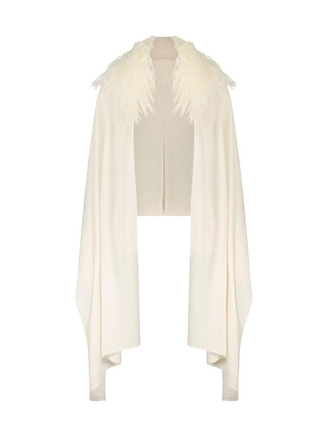 Womens Stole with Select Mongolian Lamb Trim Product Image