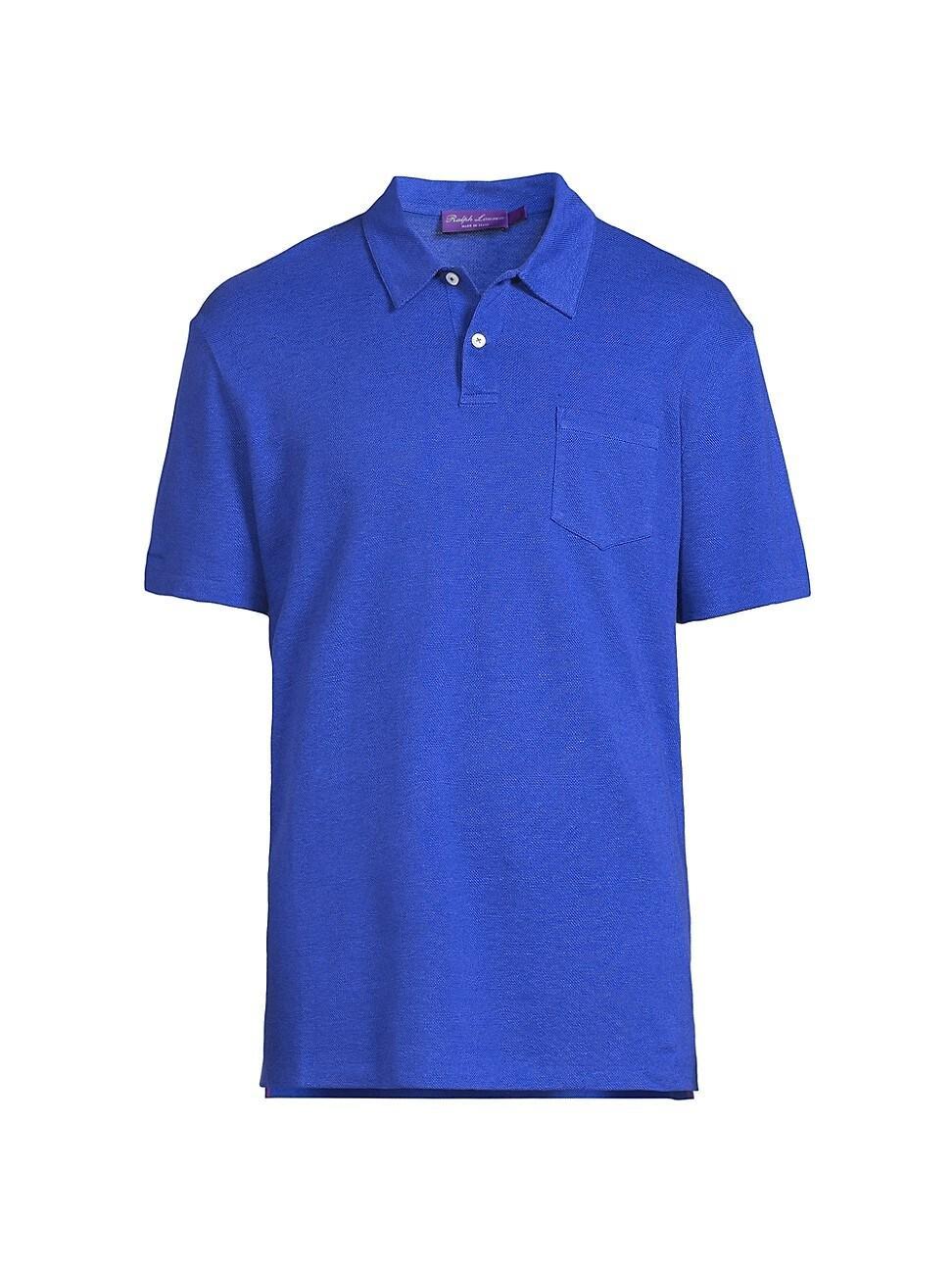 Mens Linen-Cotton Polo Shirt Product Image