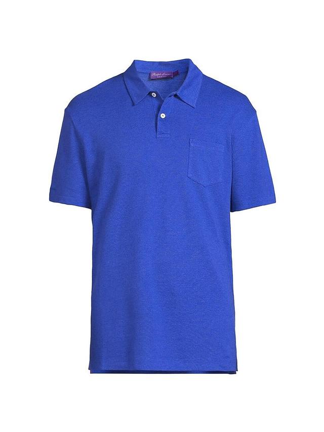 Mens Linen-Cotton Polo Shirt Product Image