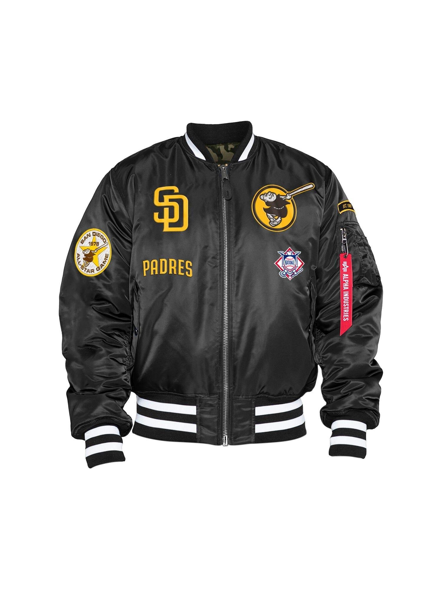 SAN DIEGO PADRES X ALPHA X NEW ERA MA-1 BOMBER JACKET Product Image