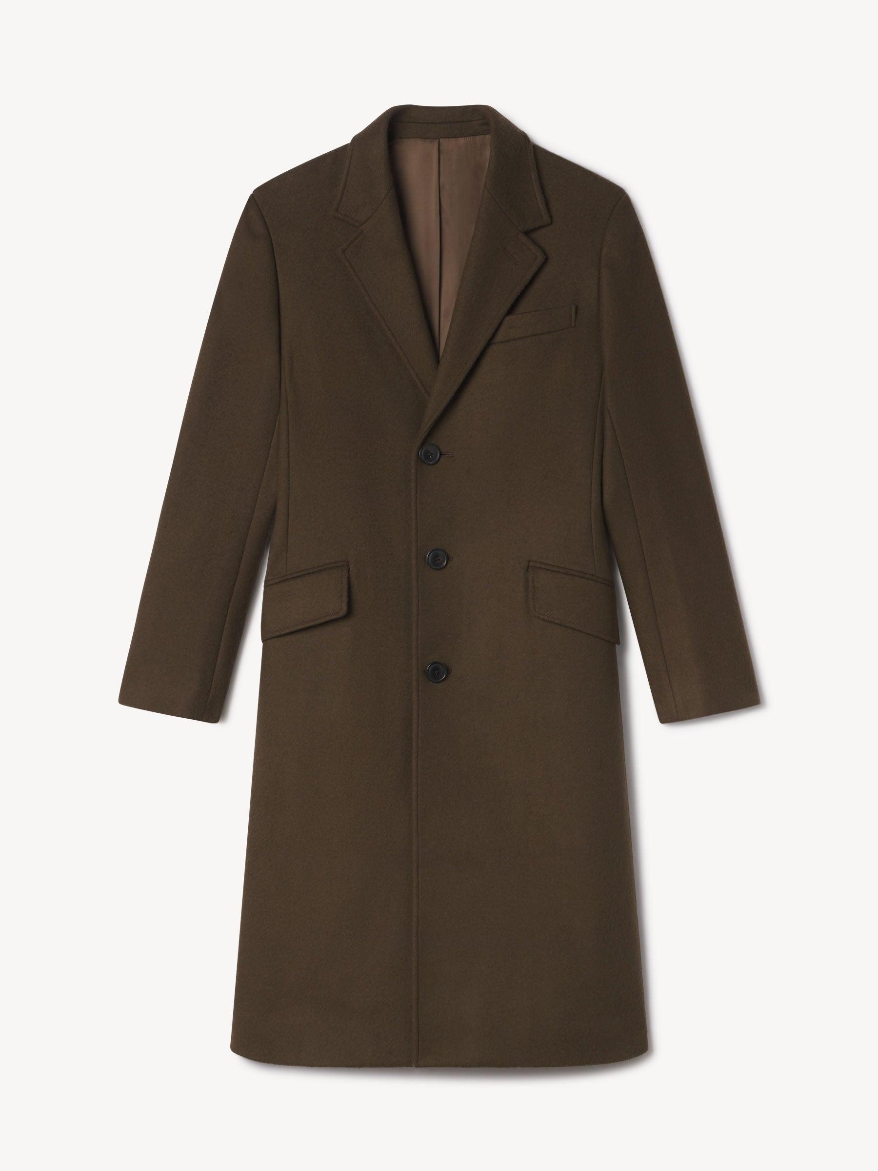 Olive Italian Virgin Wool Topcoat product image