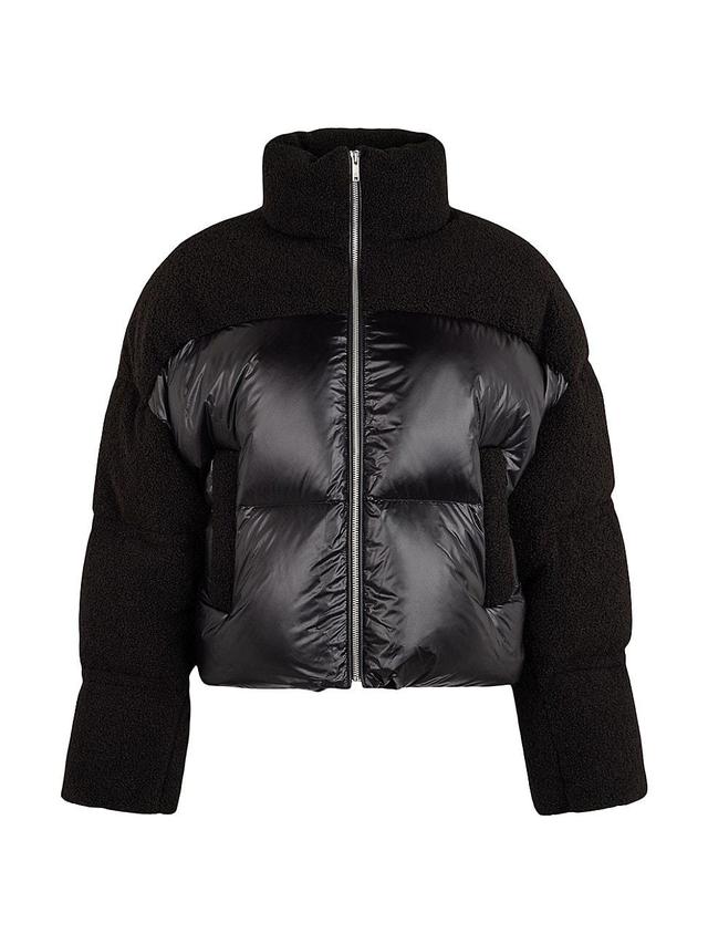 Womens Agate Shearling Down Puffer Jacket Product Image