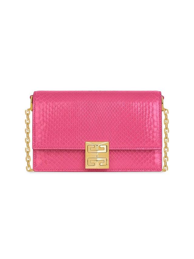 Womens Small 4G Crossbody Bag in Python Product Image