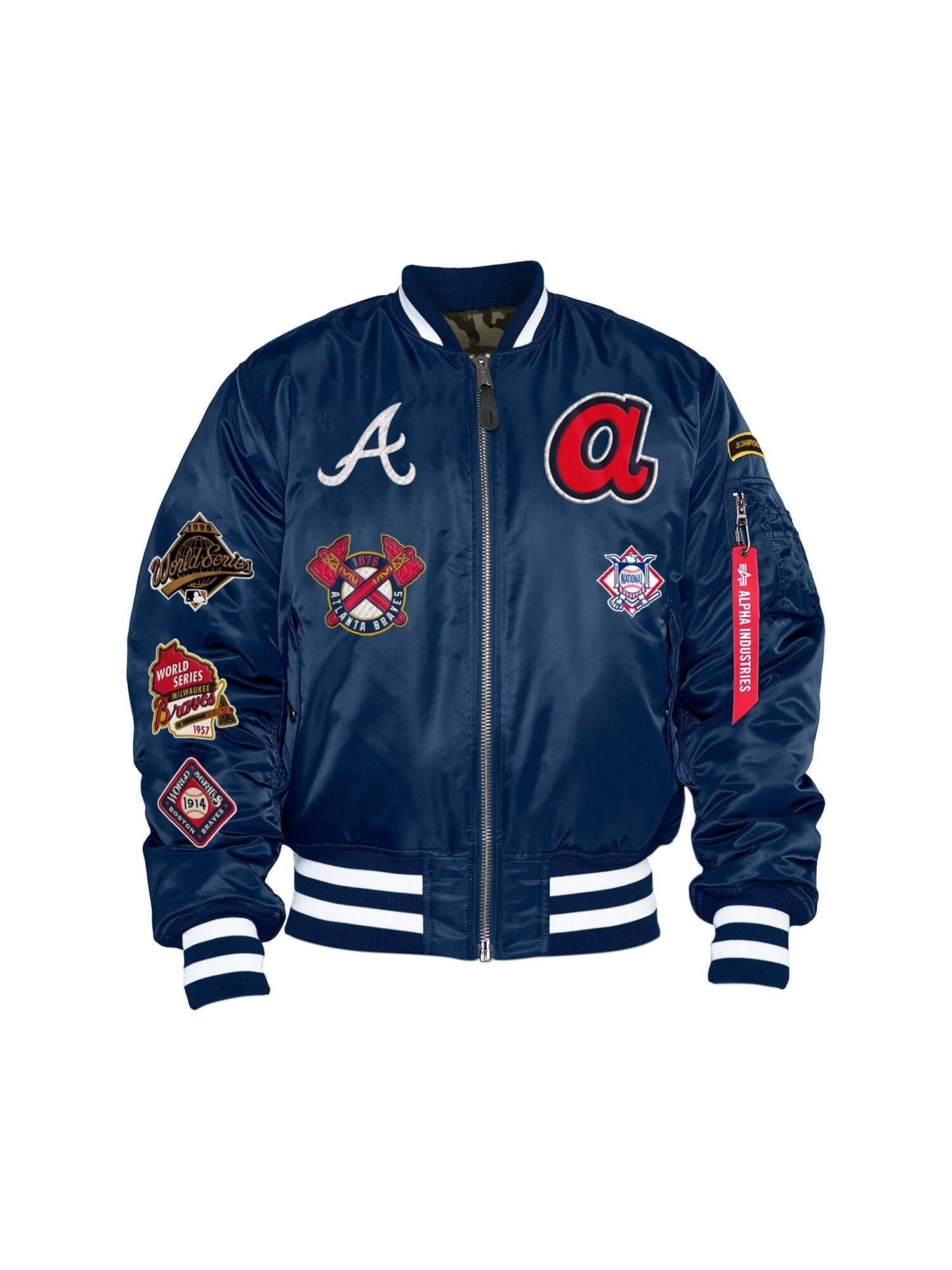 ATLANTA BRAVES X ALPHA X NEW ERA MA-1 BOMBER JACKET Unisex Product Image