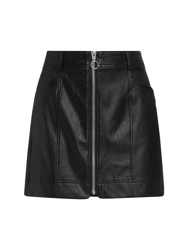 Womens Nomi Faux Leather Miniskirt Product Image