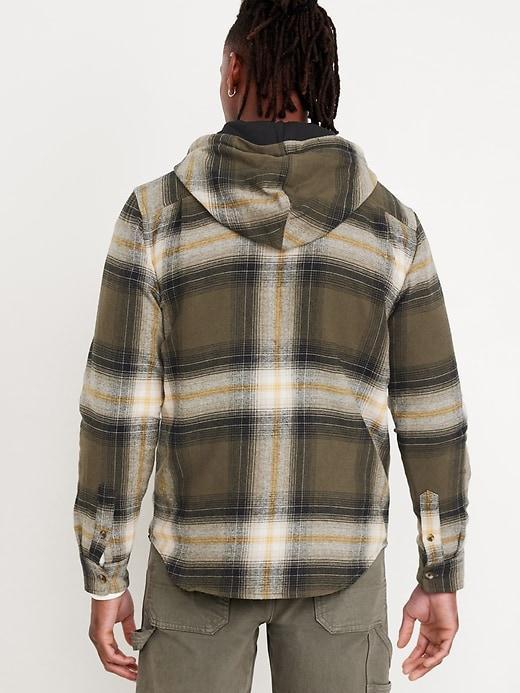 Hooded Flannel Shirt Product Image