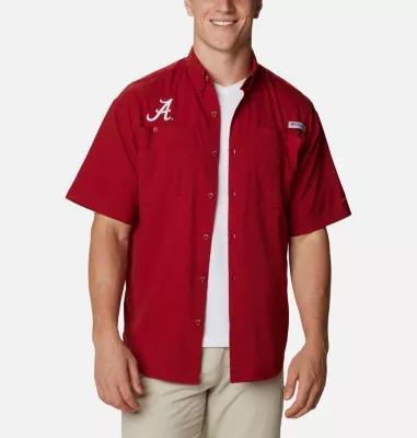 Columbia Men's Collegiate PFG Tamiami Short Sleeve Shirt - Alabama- Product Image