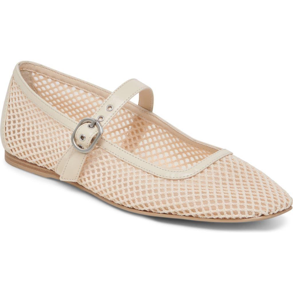 Women's Rodni Mesh Mary Jane Flats In Cream Woven Product Image