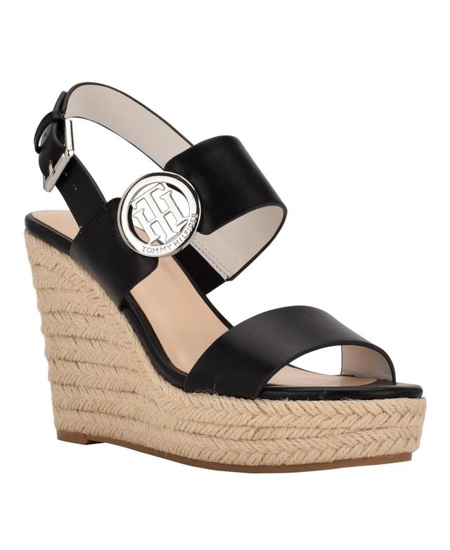 Tommy Hilfiger Womens Kahdy Logo Wedge Sandals Product Image