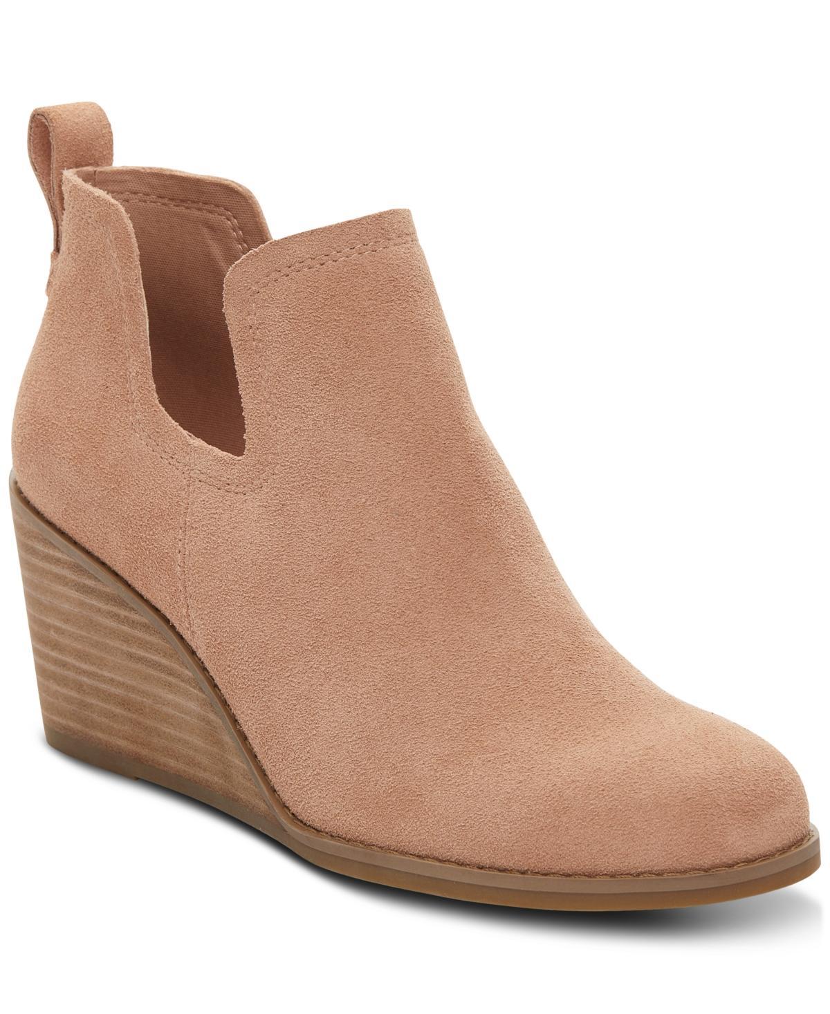 Toms Womens Kallie Cutout Slip On Wedge Booties Product Image