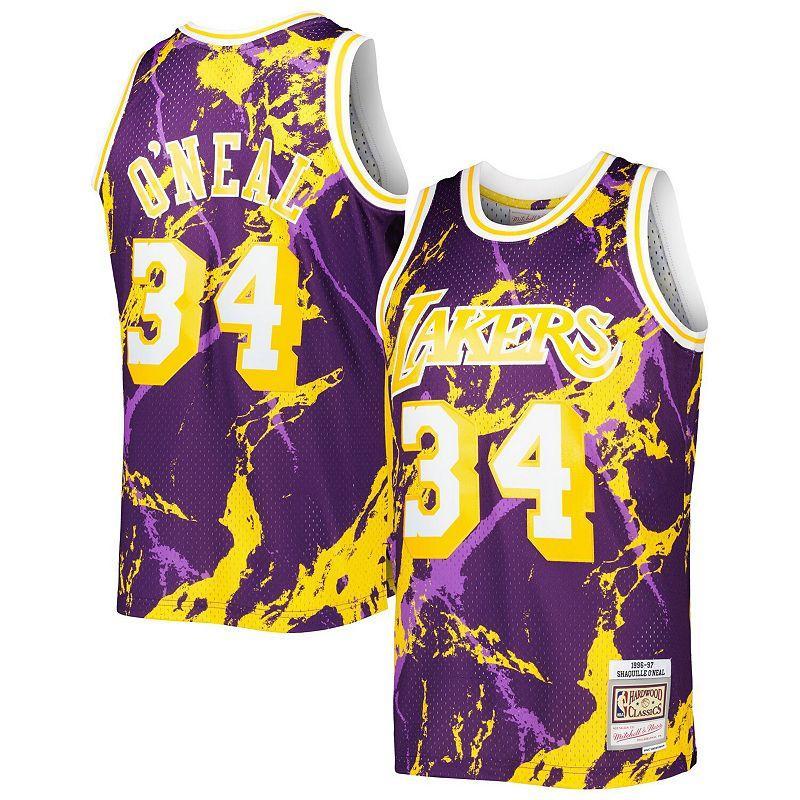 Mitchell & Ness Mens Shaquille Oneal Lakers Marble Jersey Product Image