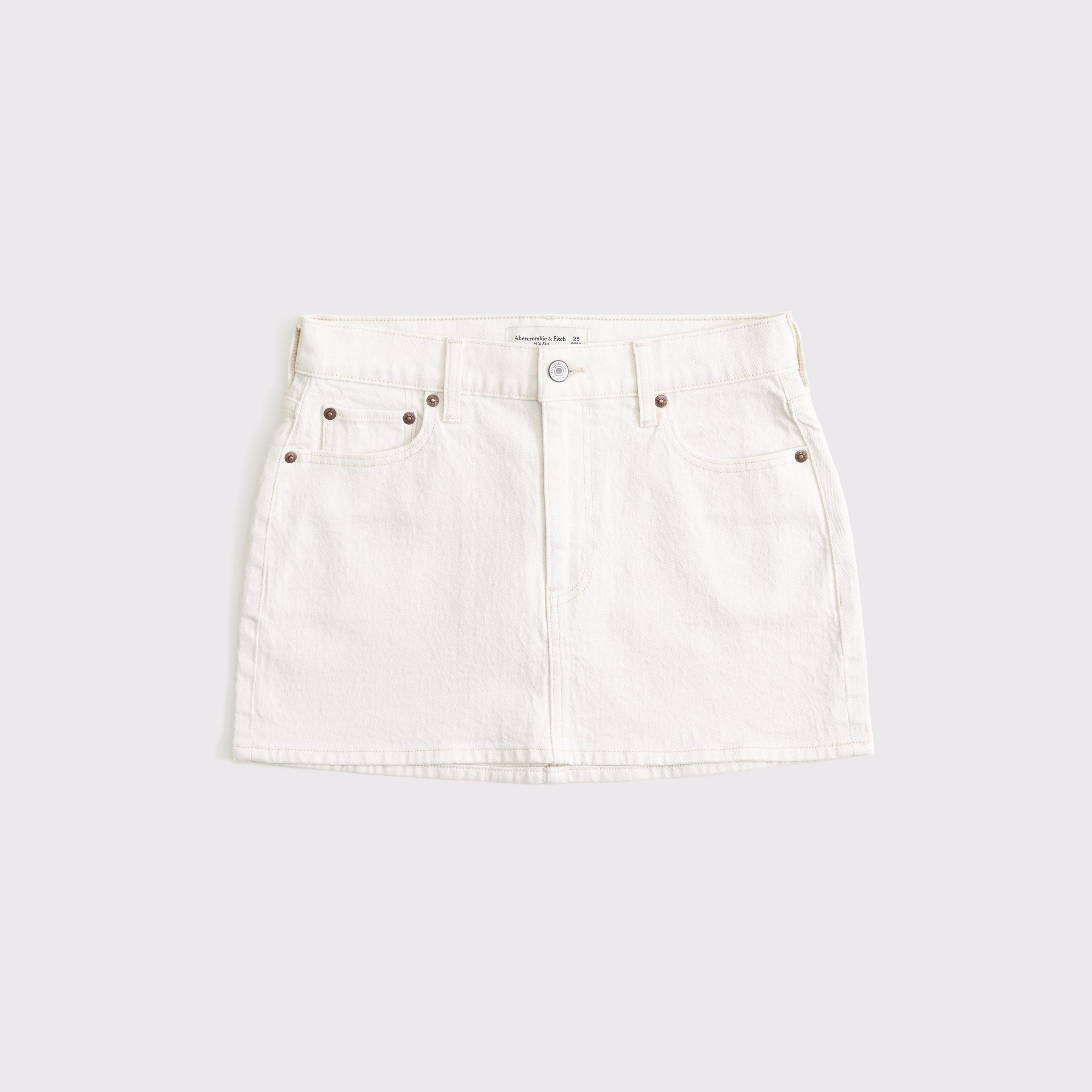 Mid Rise Denim Mini Skirt Product Image