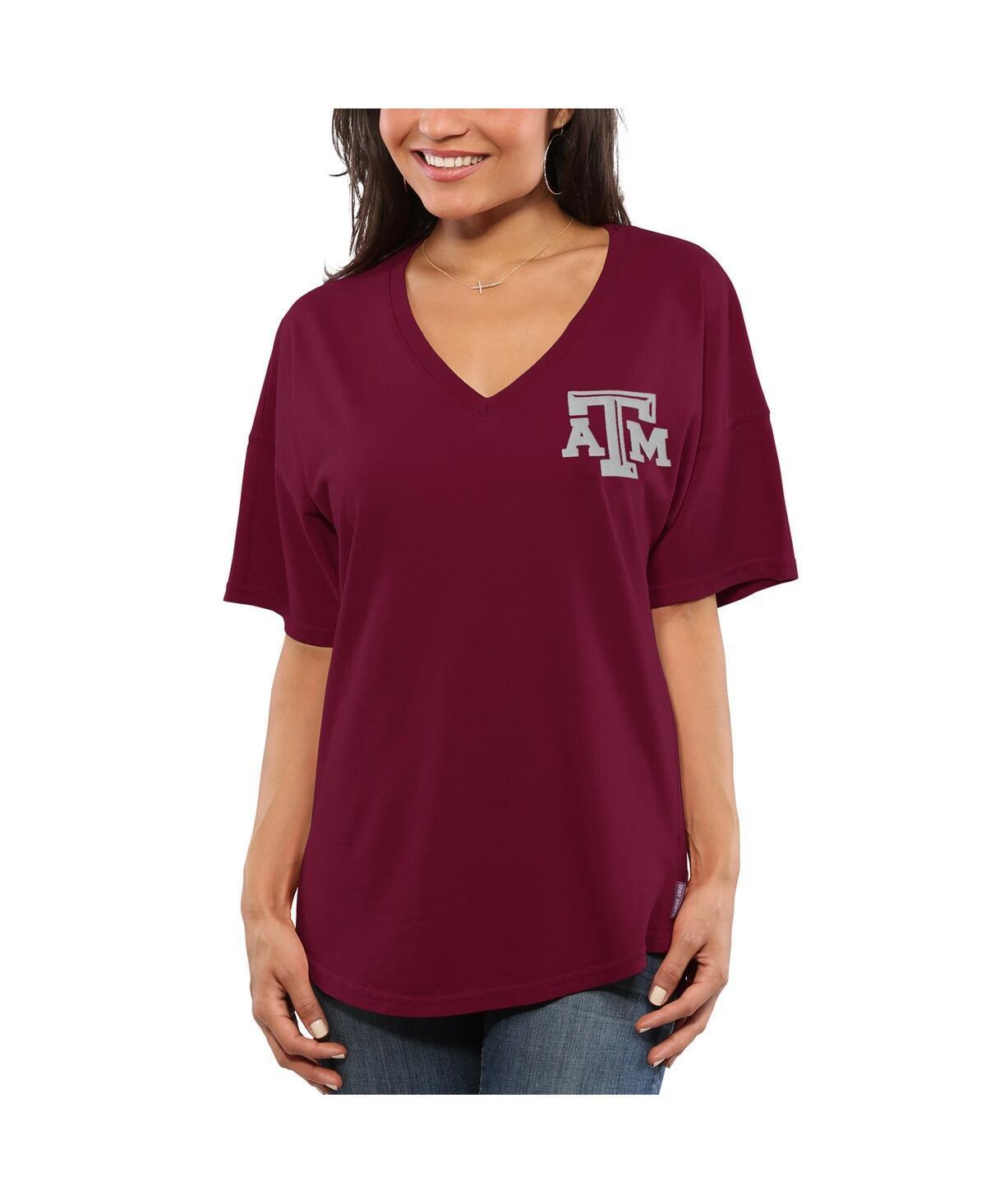 Womens Maroon Texas A&M Aggies Spirit Jersey Oversized T-shirt Product Image