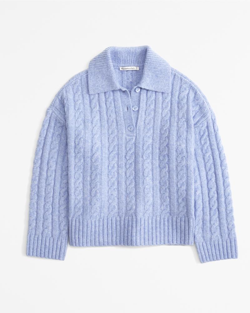 Notch-Neck Collared Sweater Product Image