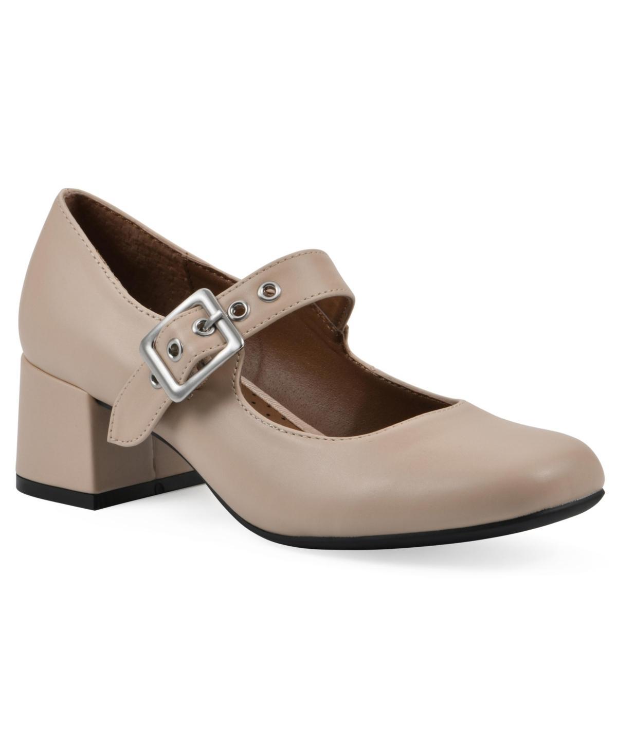 White Mountain Womens Lasso Mary Jane Block Heel Pumps Product Image