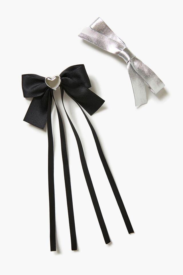 Metallic Bow Hair Barrette Set | Forever 21 Product Image