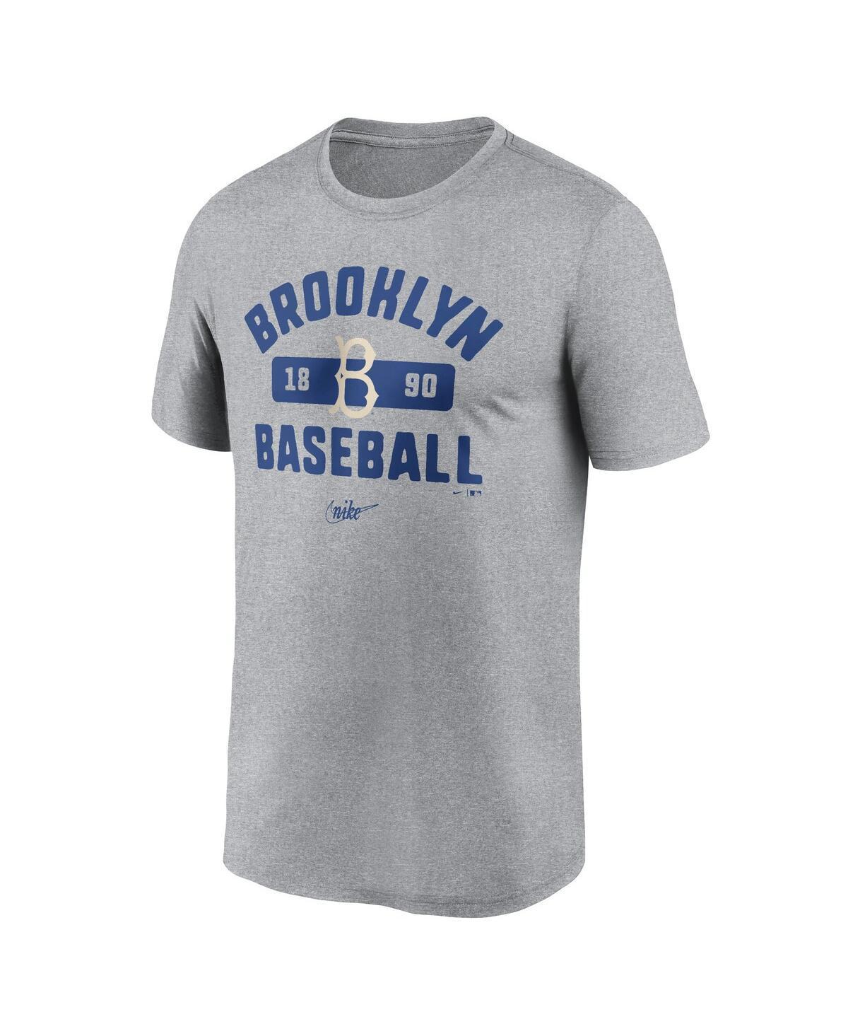 NIKE Men's  Heather Gray Brooklyn Dodgers Legend T-shirt Product Image