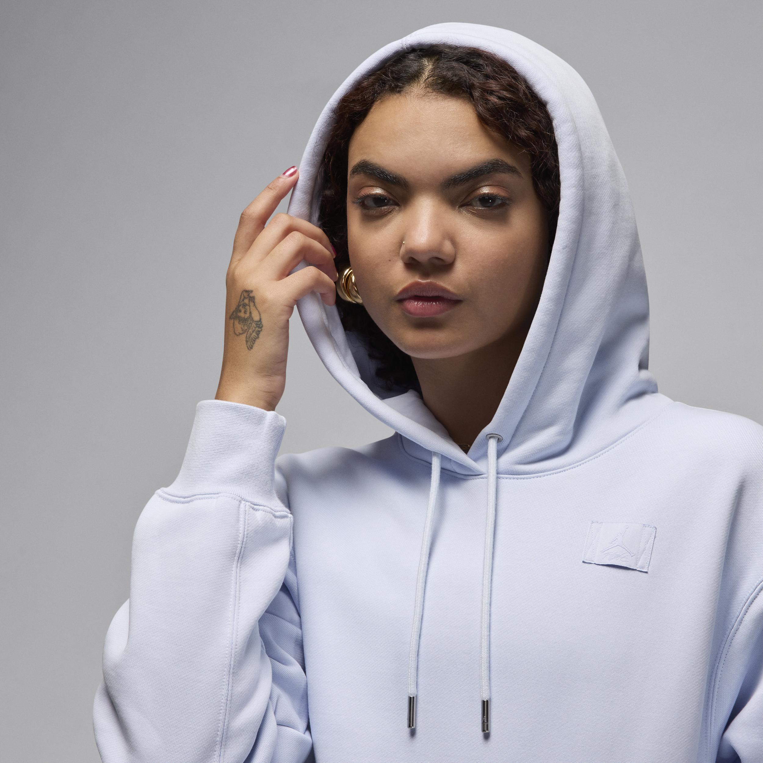 Women's Jordan Flight Fleece Satin-Lined Pullover Hoodie Product Image