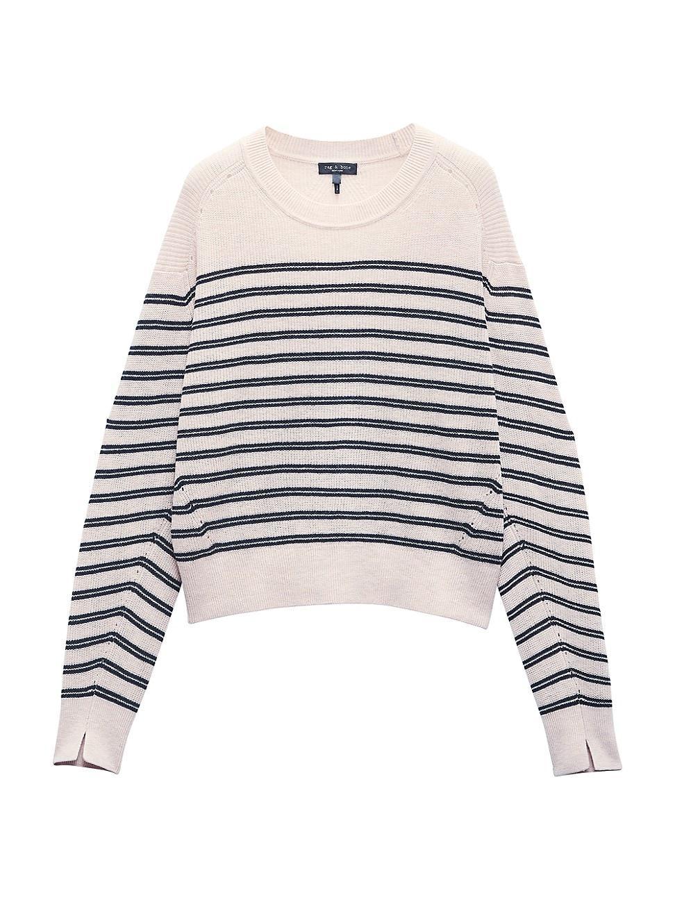 rag & bone Bree Stripe Rib Crewneck Sweater Product Image