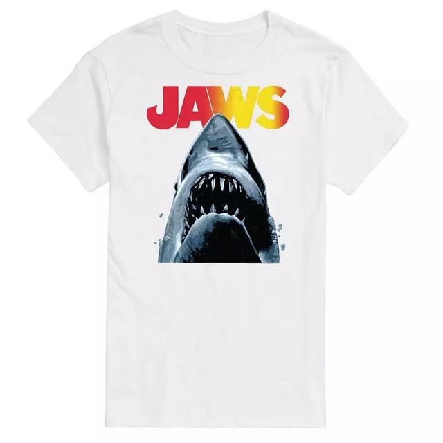 Big & Tall Jaws Tee, Mens White Product Image