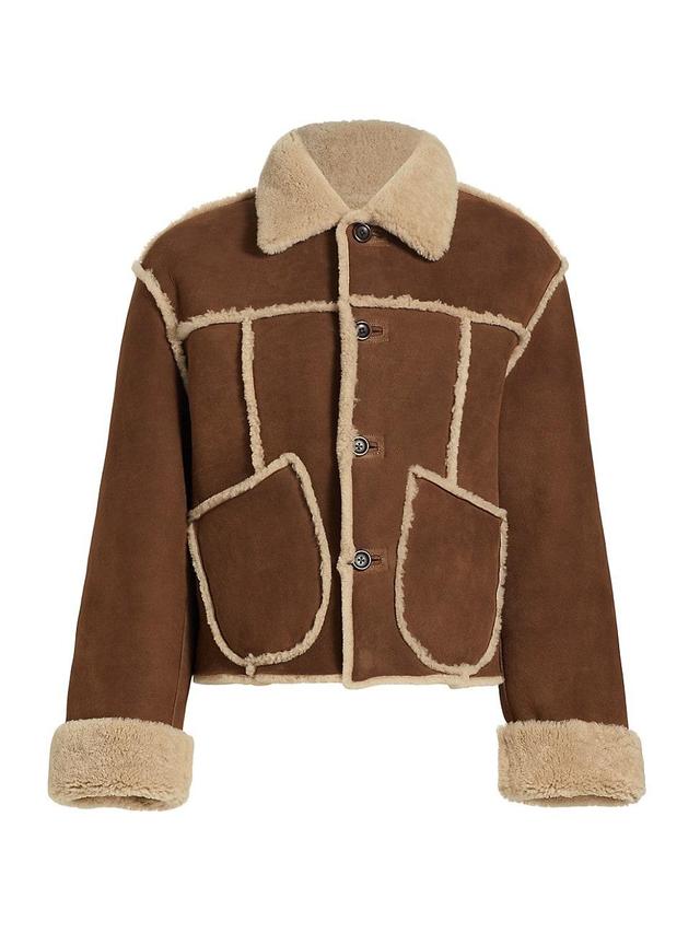 Re/Done Reversible Shearling Boxy Jacket Product Image