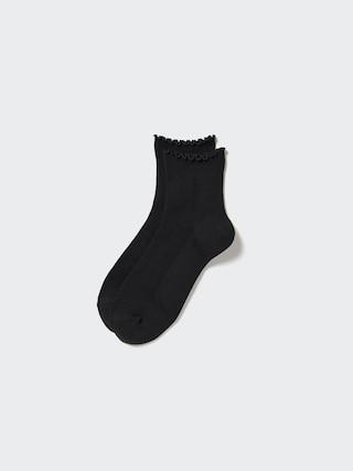 Womens Heattech Crew Mellow Socks Black US W 7.5-10 UNIQLO US Product Image