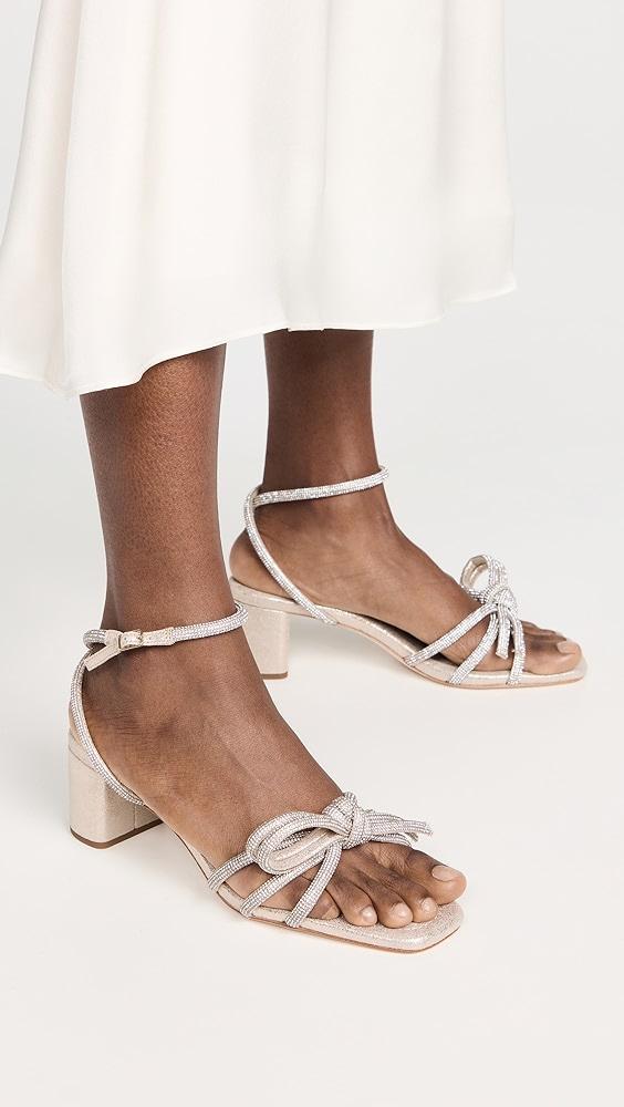 Loeffler Randall Mikel Leather Bow Mid-Heel Sandals | Shopbop Product Image