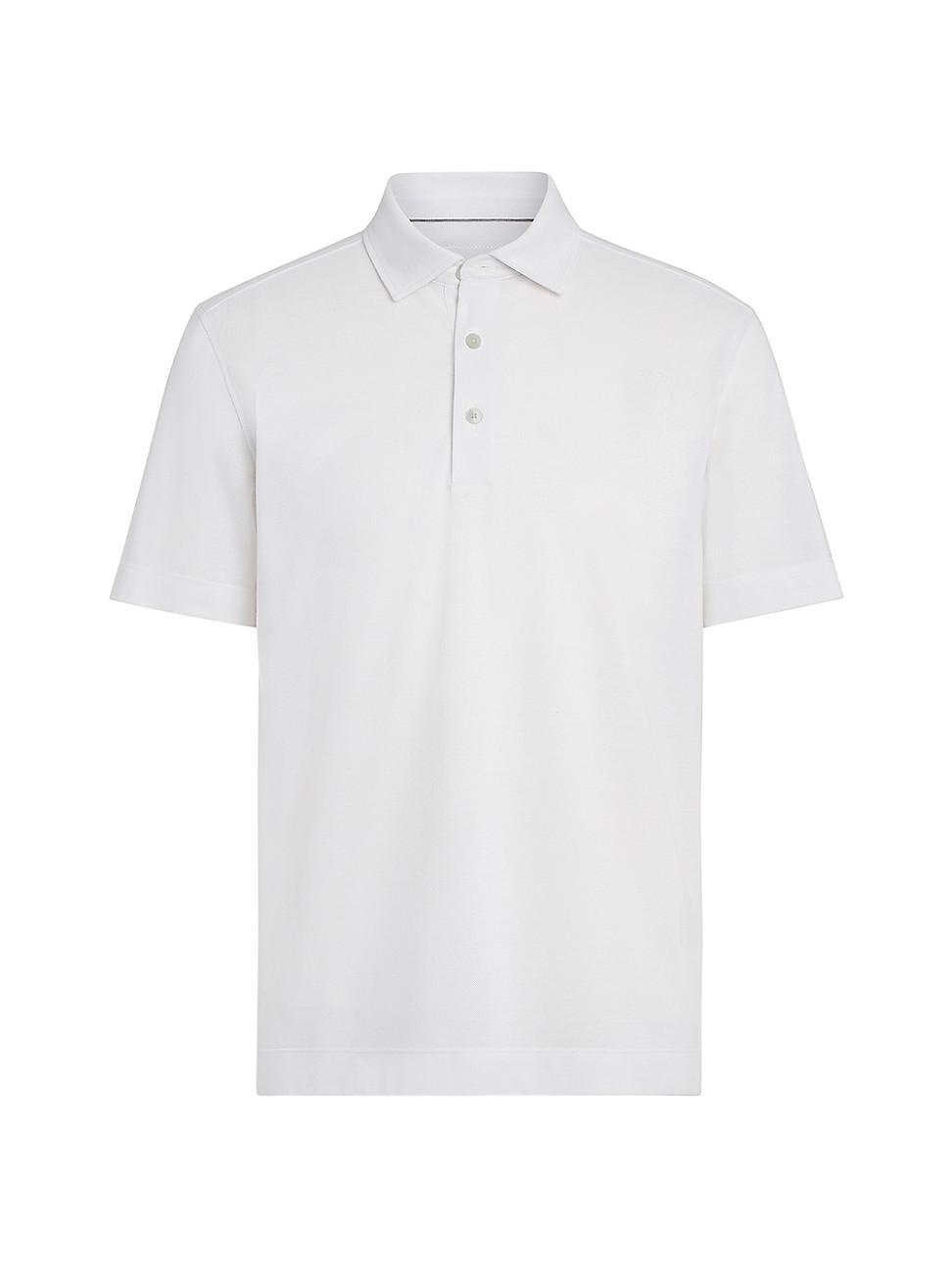 Mens Cotton and Silk Polo Shirt Product Image