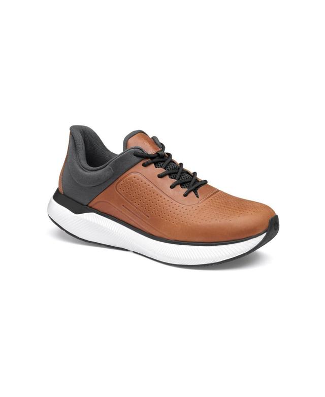 Johnston & Murphy Mens Miles U-Throat Leather Lace-Up Sneakers Product Image