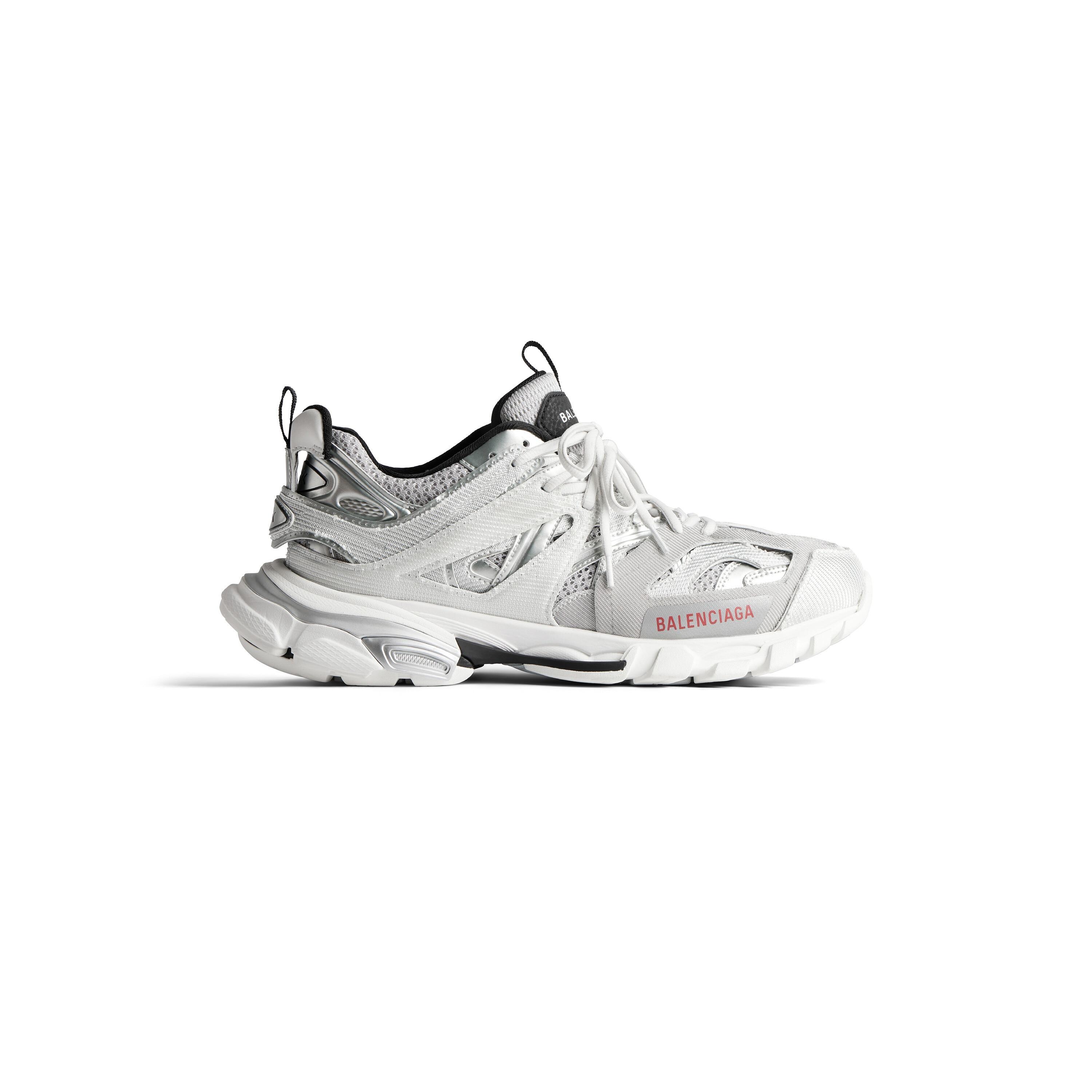 Men's Track Sneaker in Silver/white/black Product Image