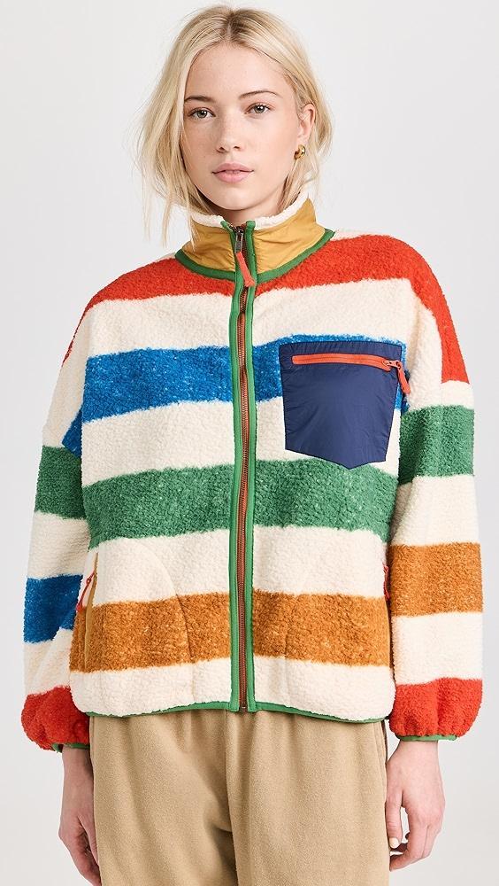 THE GREAT Outdoors The Plush Colorblock Terrain Full Zip | Shopbop Product Image