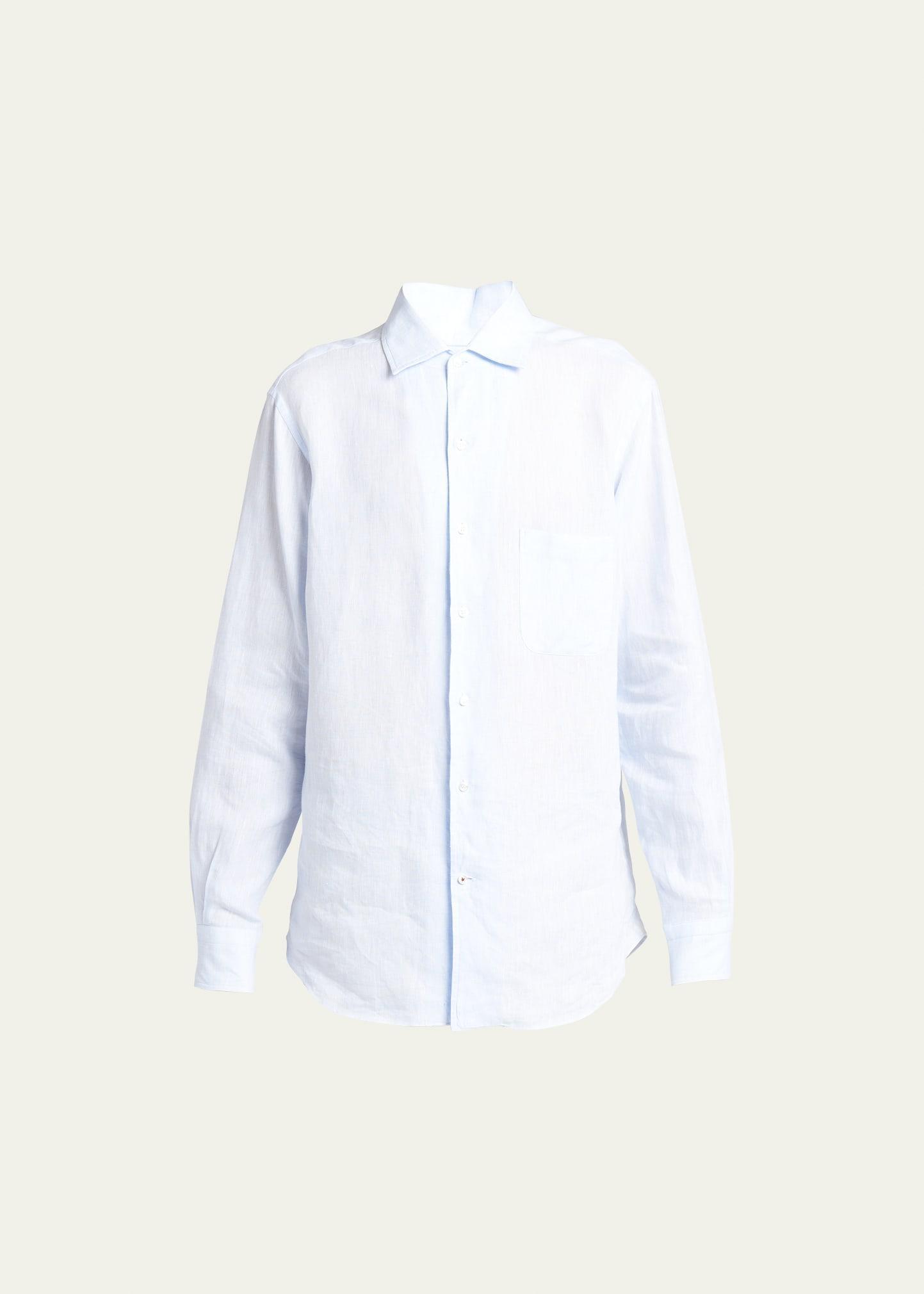 Mens Andre Long-Sleeve Linen Shirt Product Image