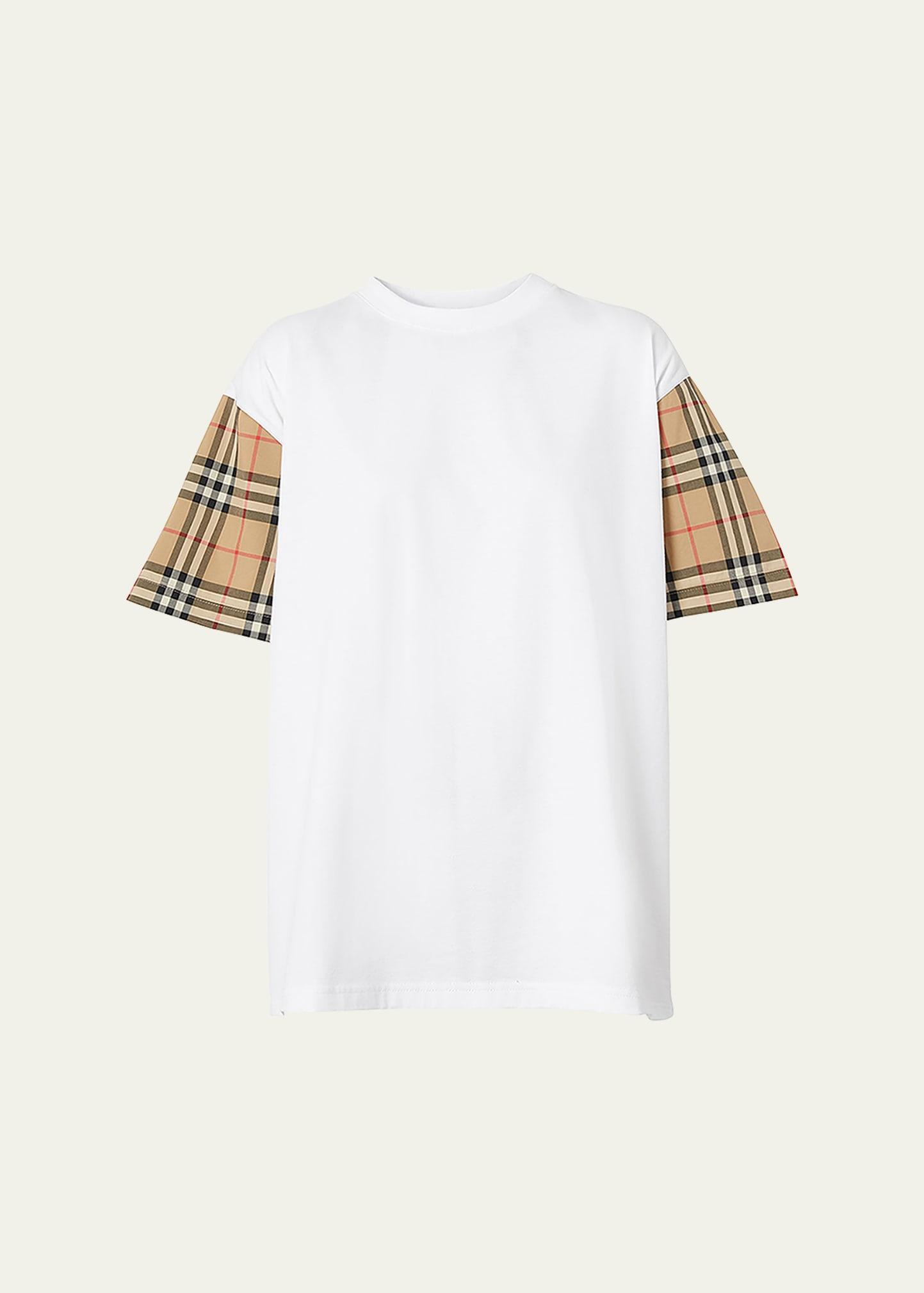 Womens Carrick Check Sleeve T-Shirt Product Image