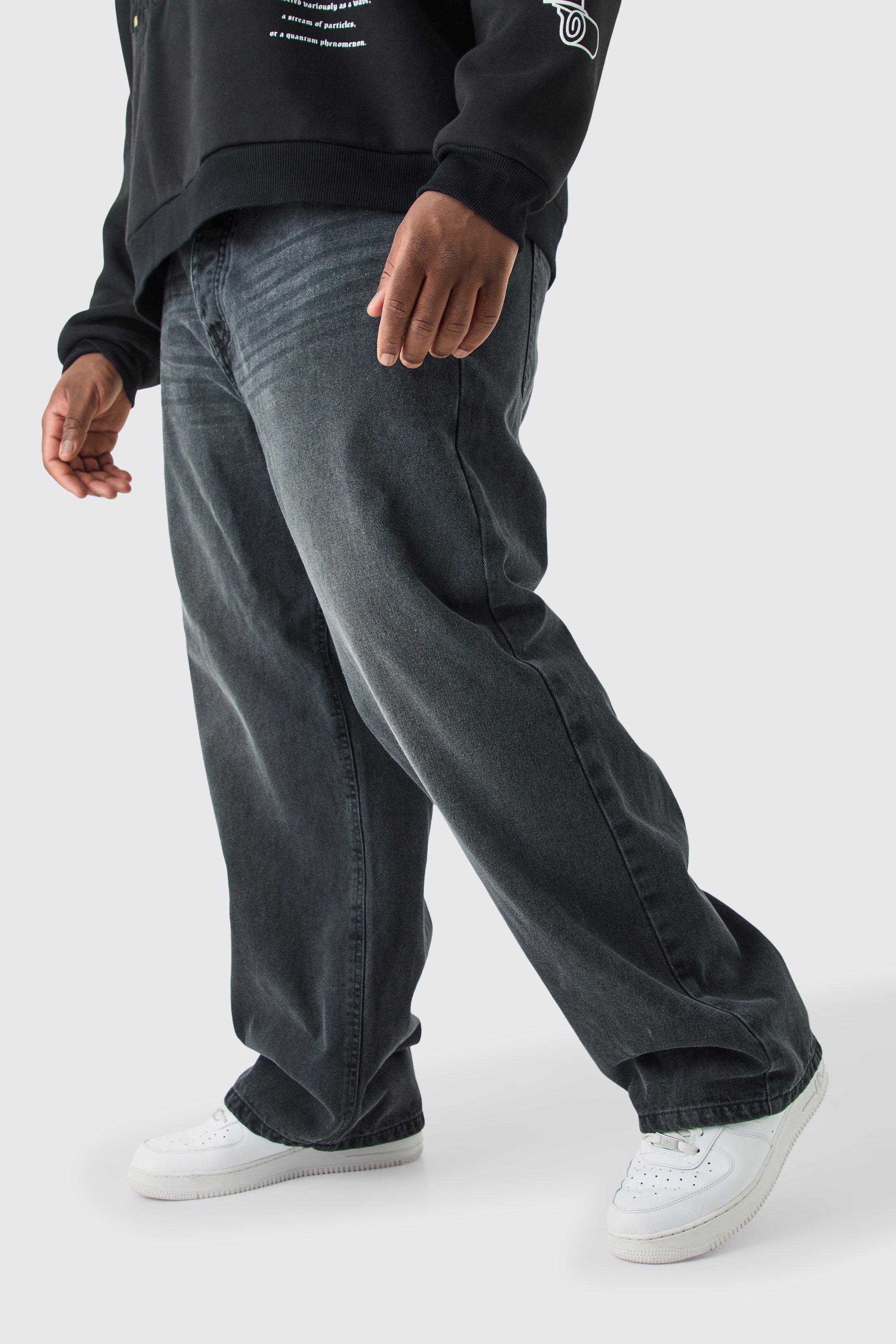 Plus Relaxed Rigid Jeans | boohooMAN USA Product Image